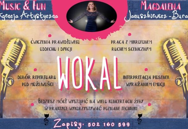 Plakat - zajęcia wokalne