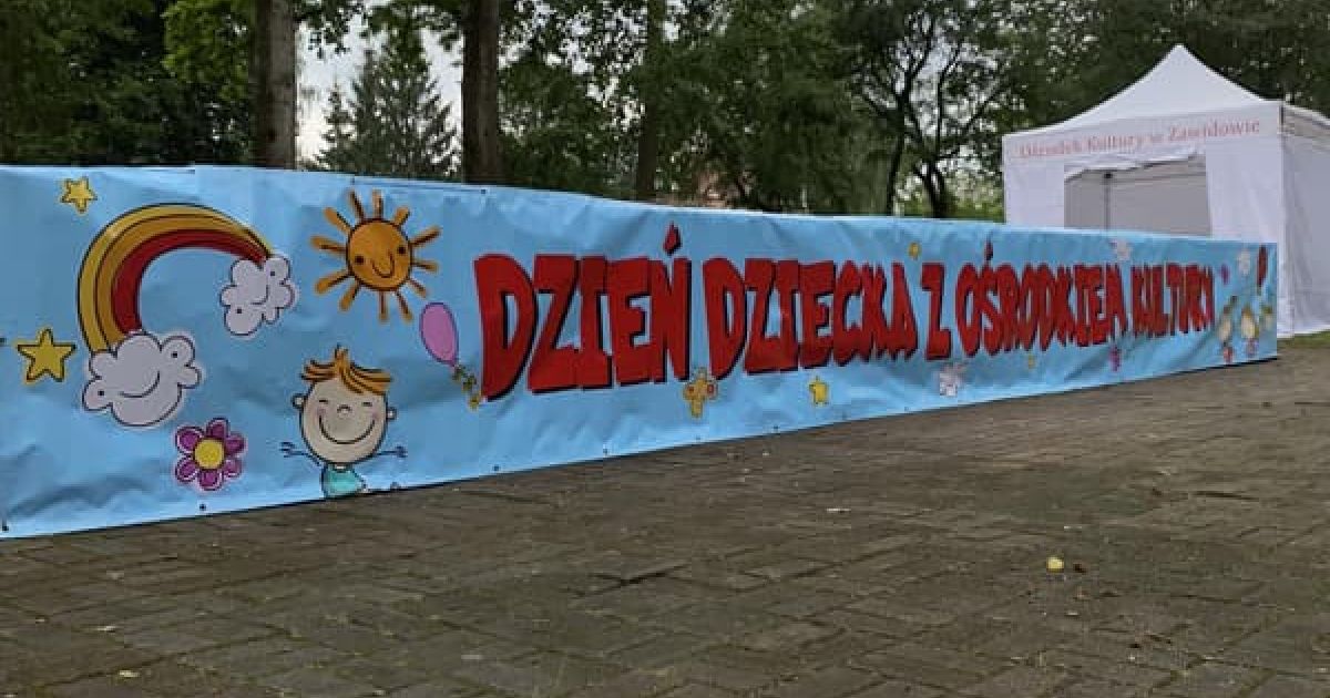 Dzień Dziecka 2024, impreza plenerowa w parku miejskim.
