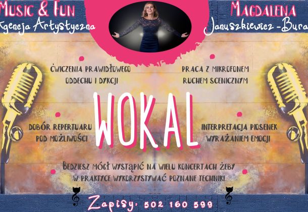 Plakat - zajęcia wokalne