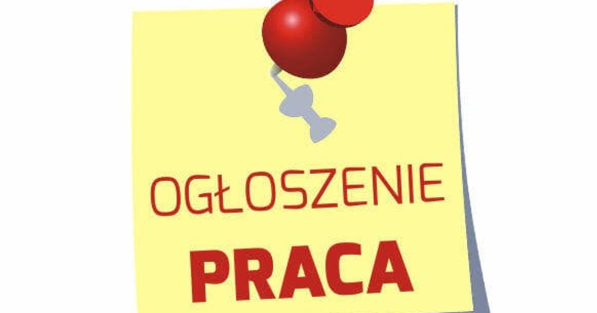 Ogłoszenie praca - tablica.